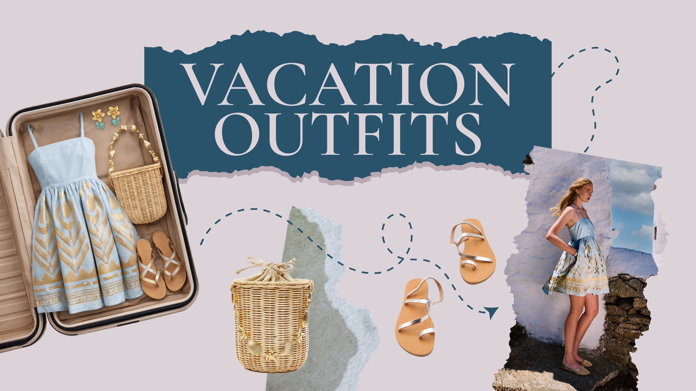 Summer Travel Fashion 2026 vacation outfits with resortwear dresses and easy packing essentials