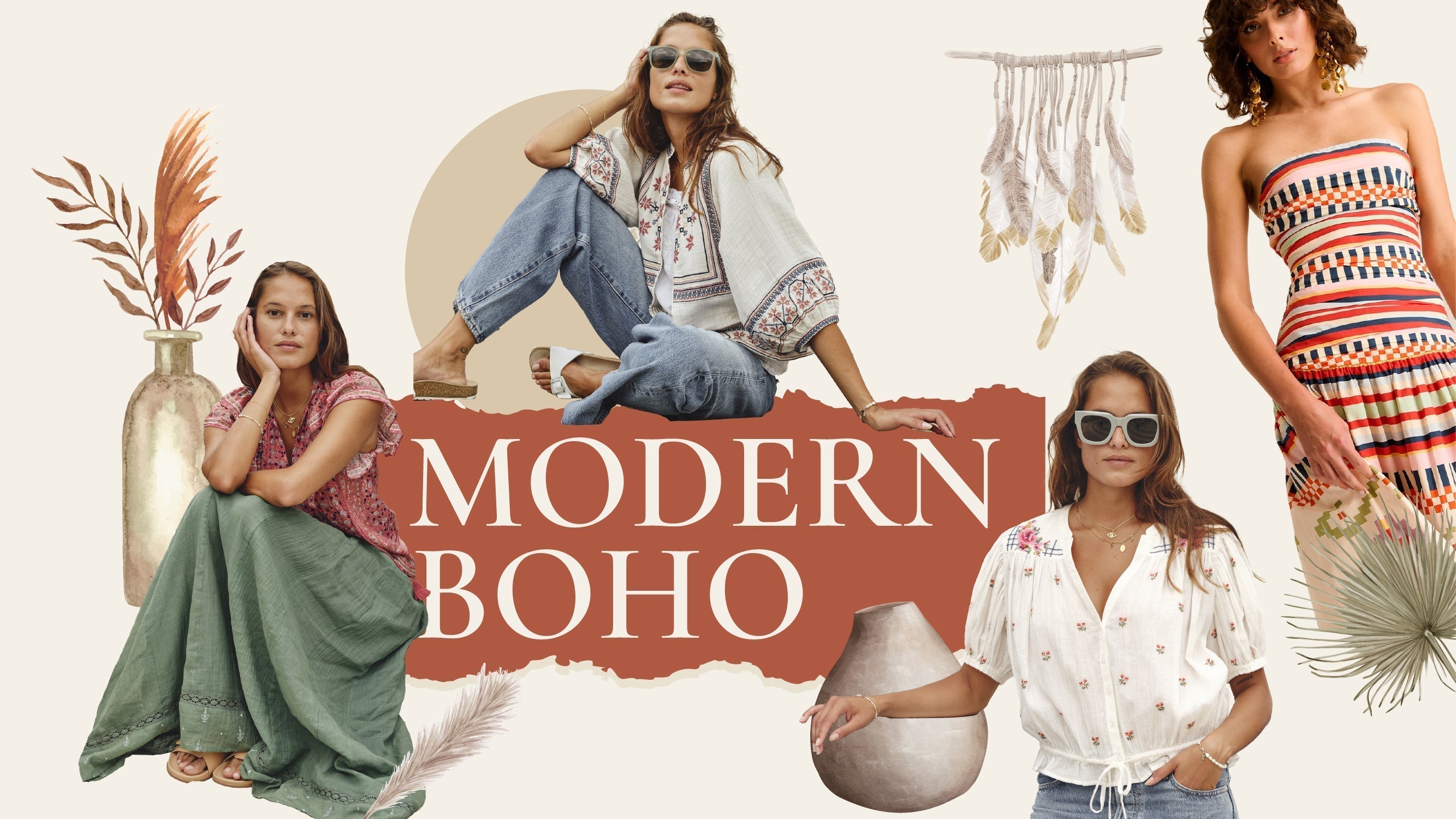 Discover the Boho Fashion 2026 trends defining the season, from embroidered cotton dresses and flowing resortwear to coastal-inspired vacation outfits and modern boho styling.