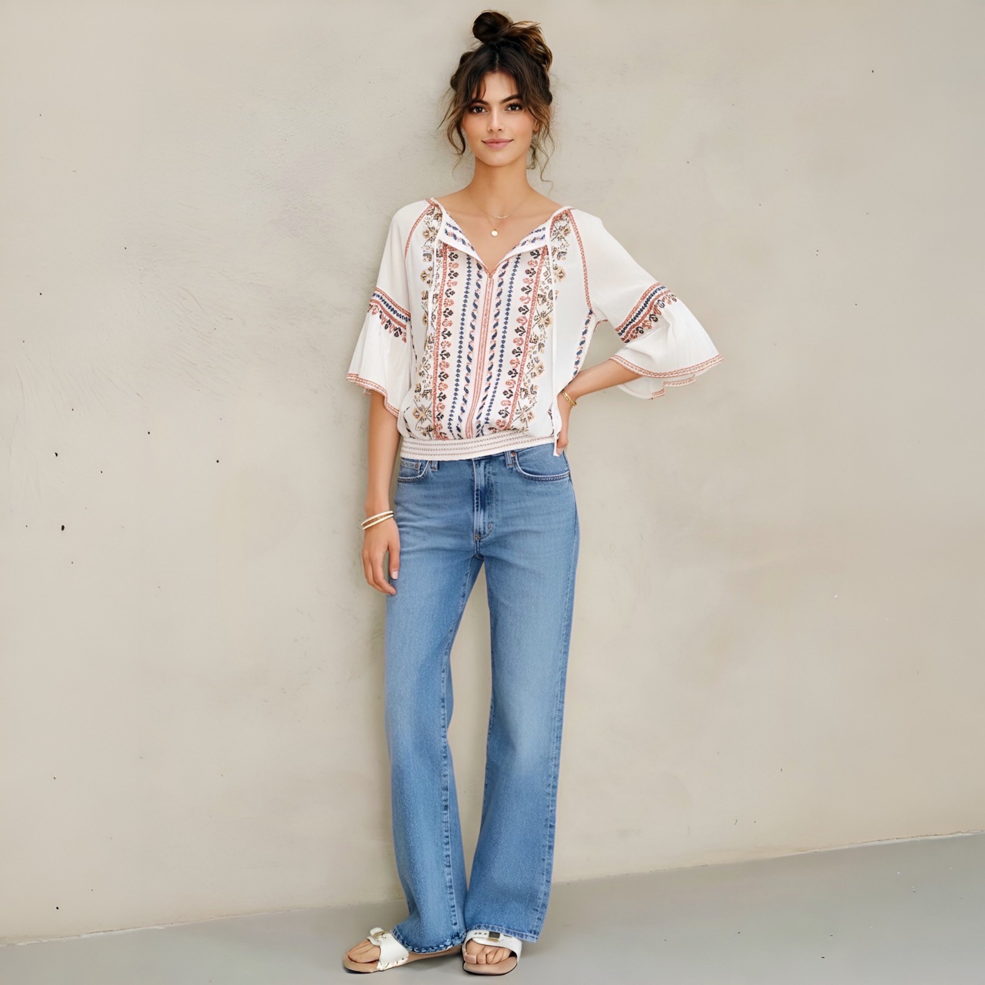 Lena Embroidered Top