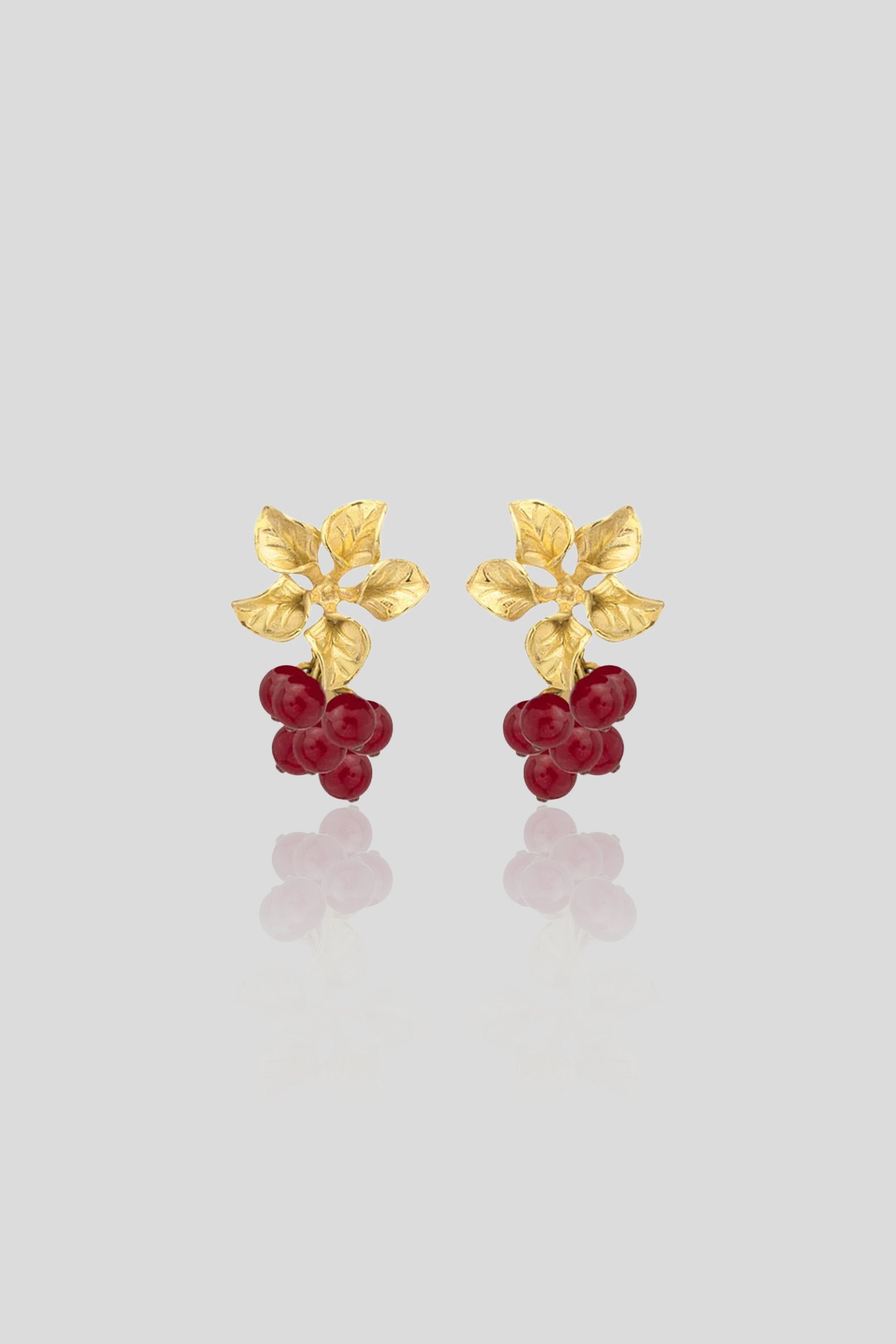 Magnolia Earrings in Red