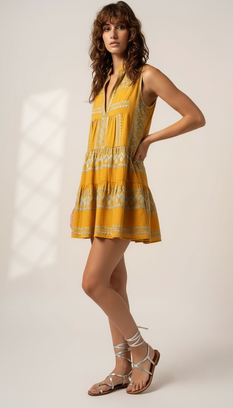 Solana Embroidered Dress