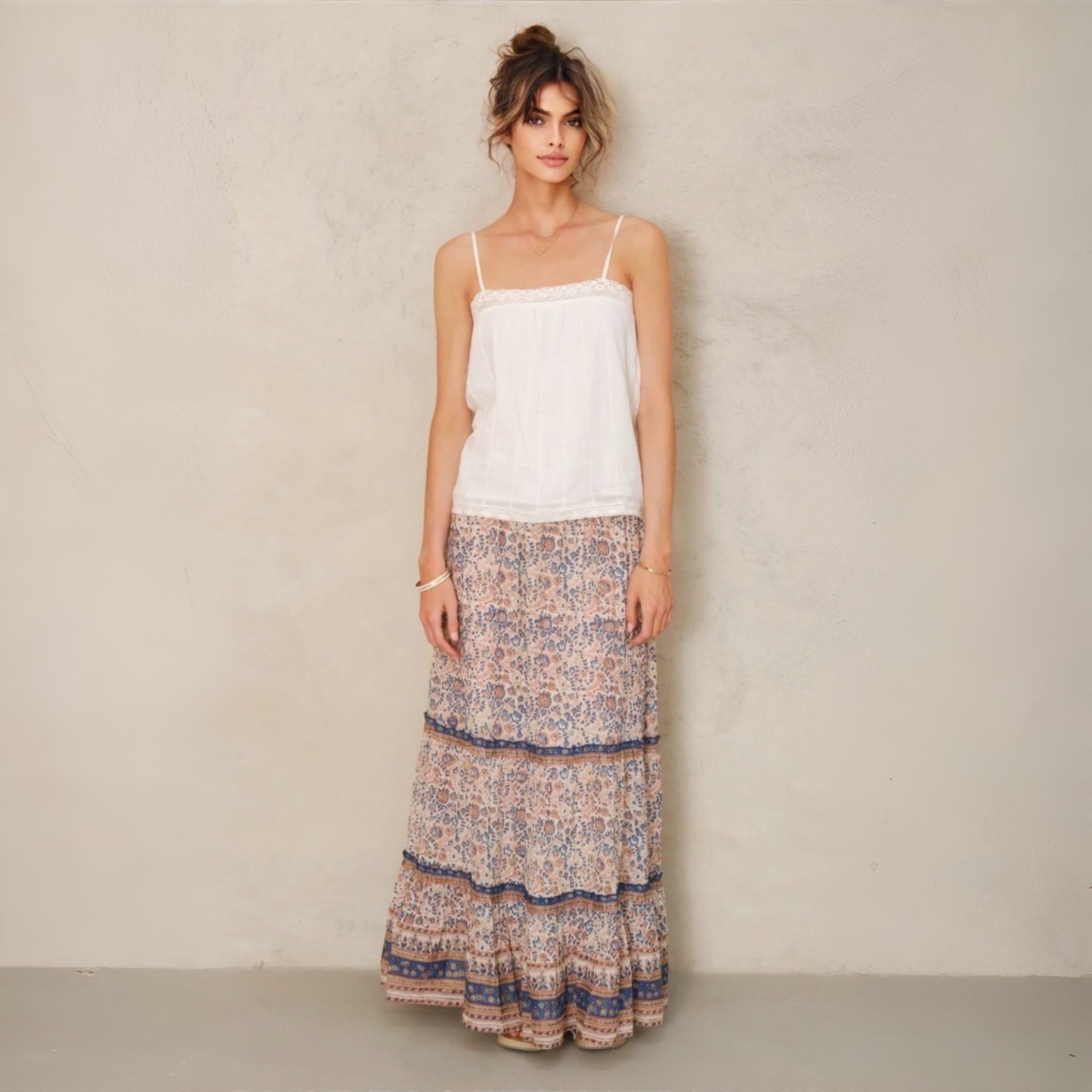 Cass Print Maxi Skirt