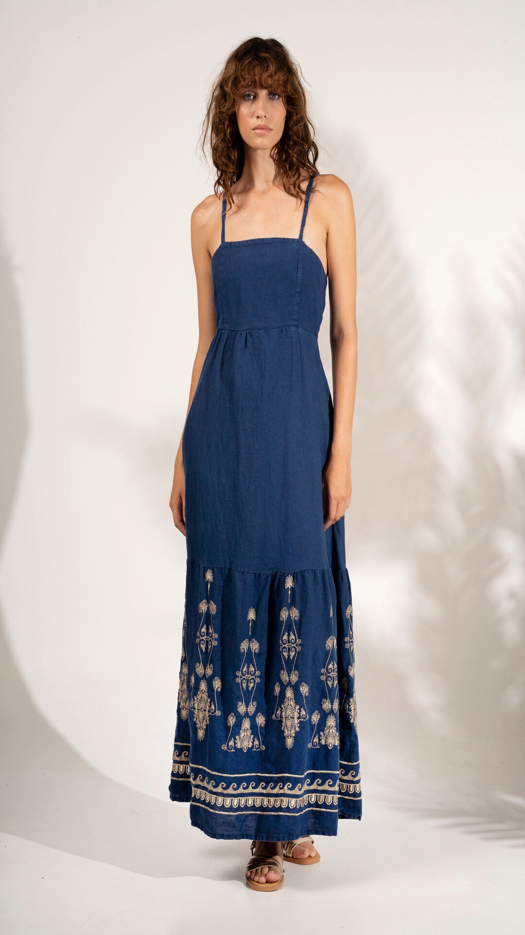 Galene Embroidered Dress White