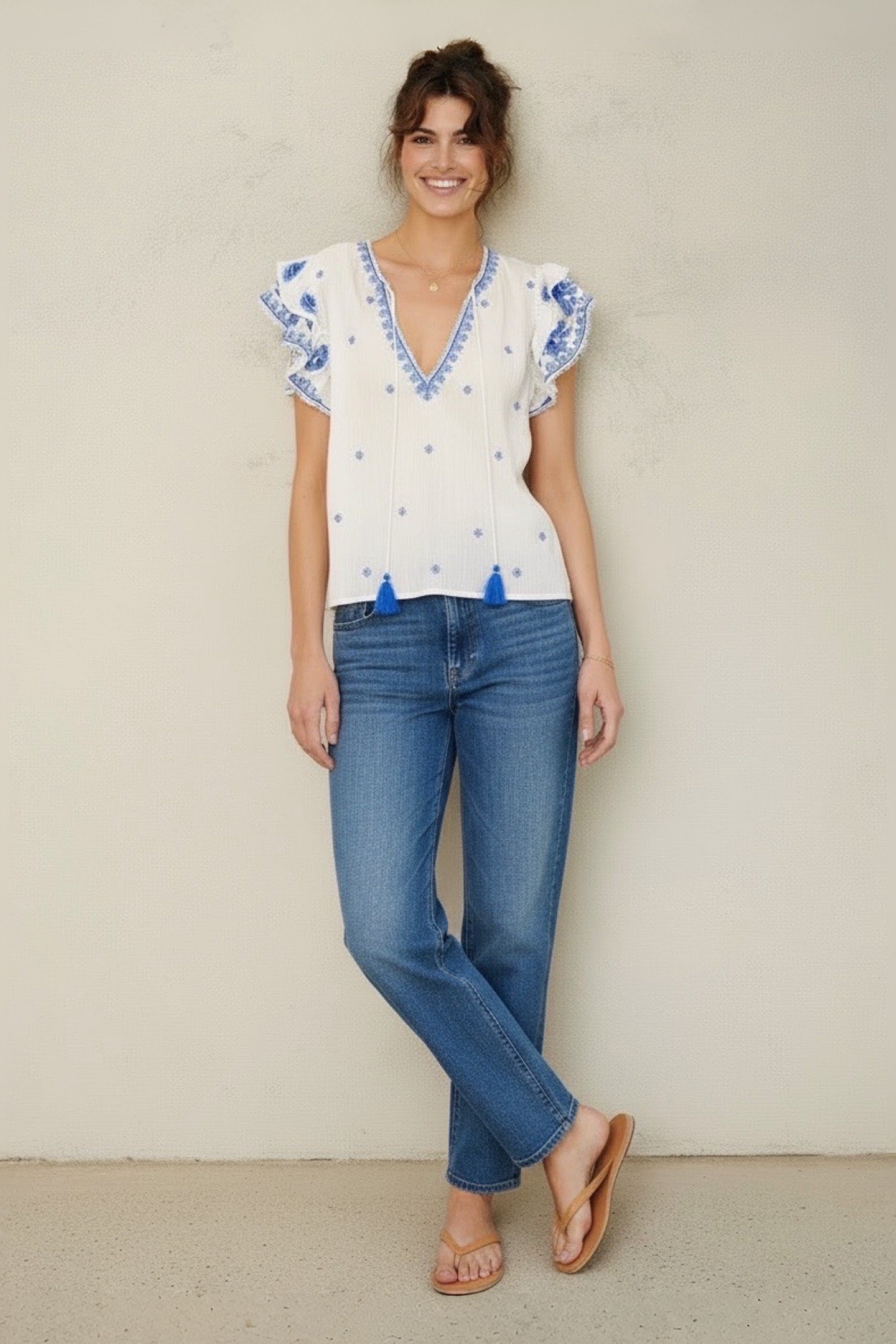 Mina Embroidered Top