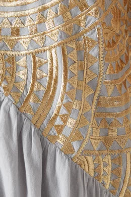 Kori Medallion Maxi in Grey & Gold