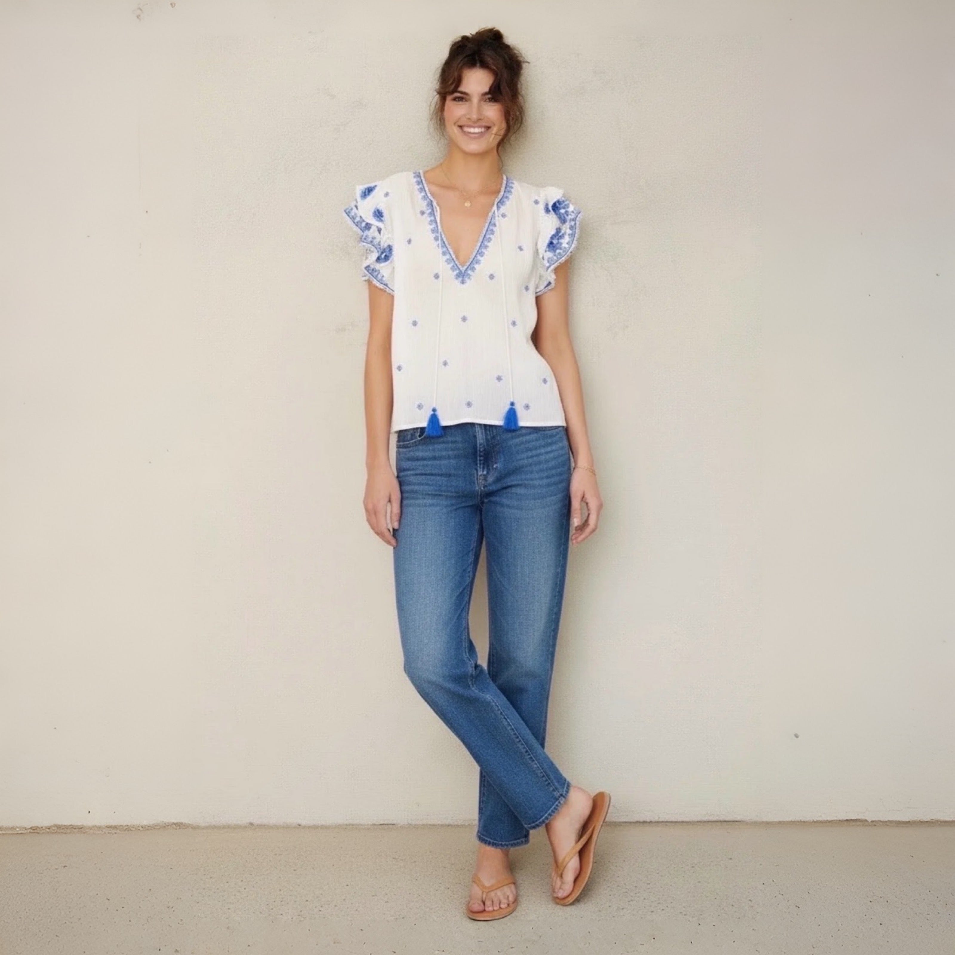 Mina Embroidered Top