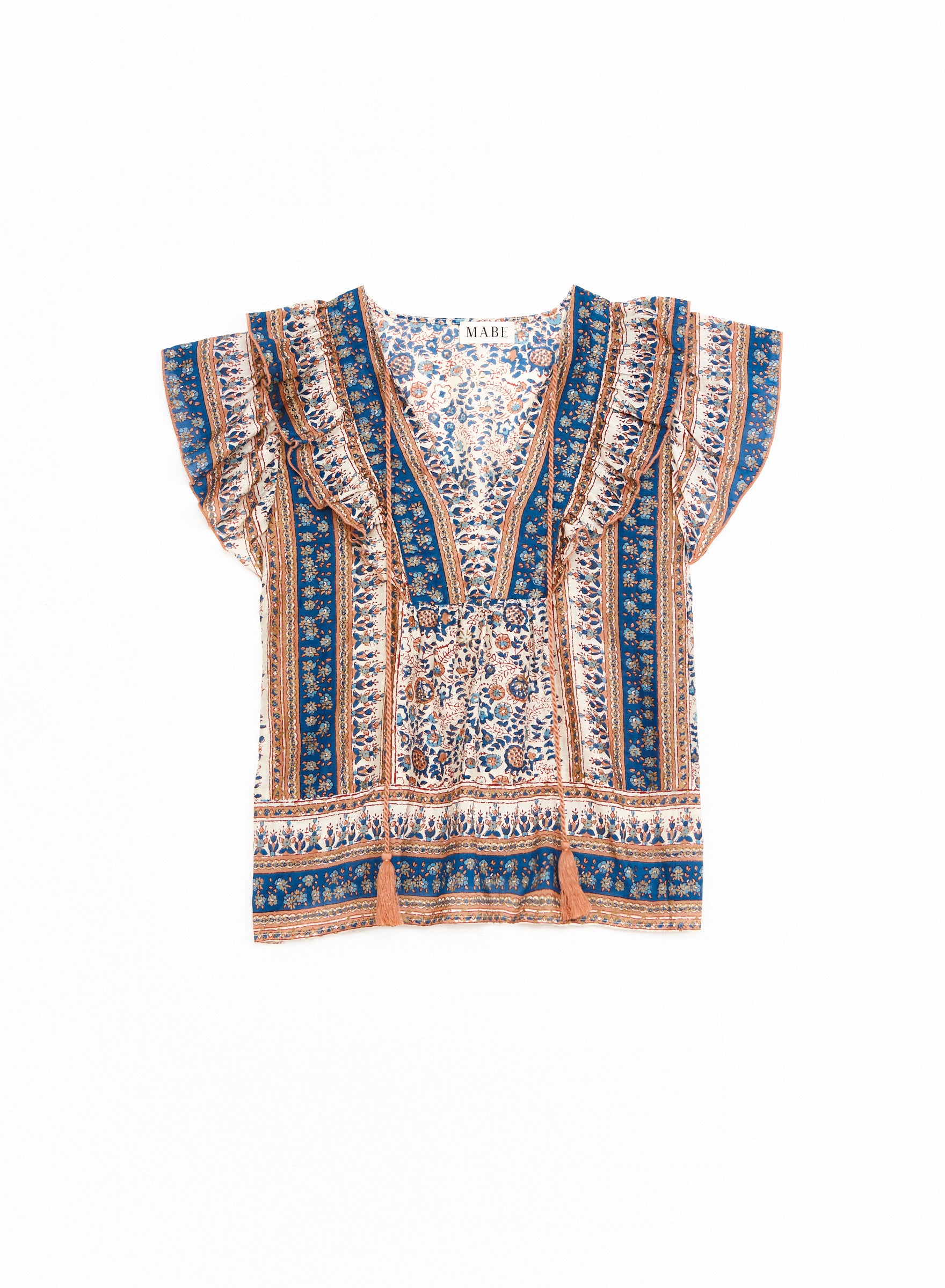 Cass Print Frill Top