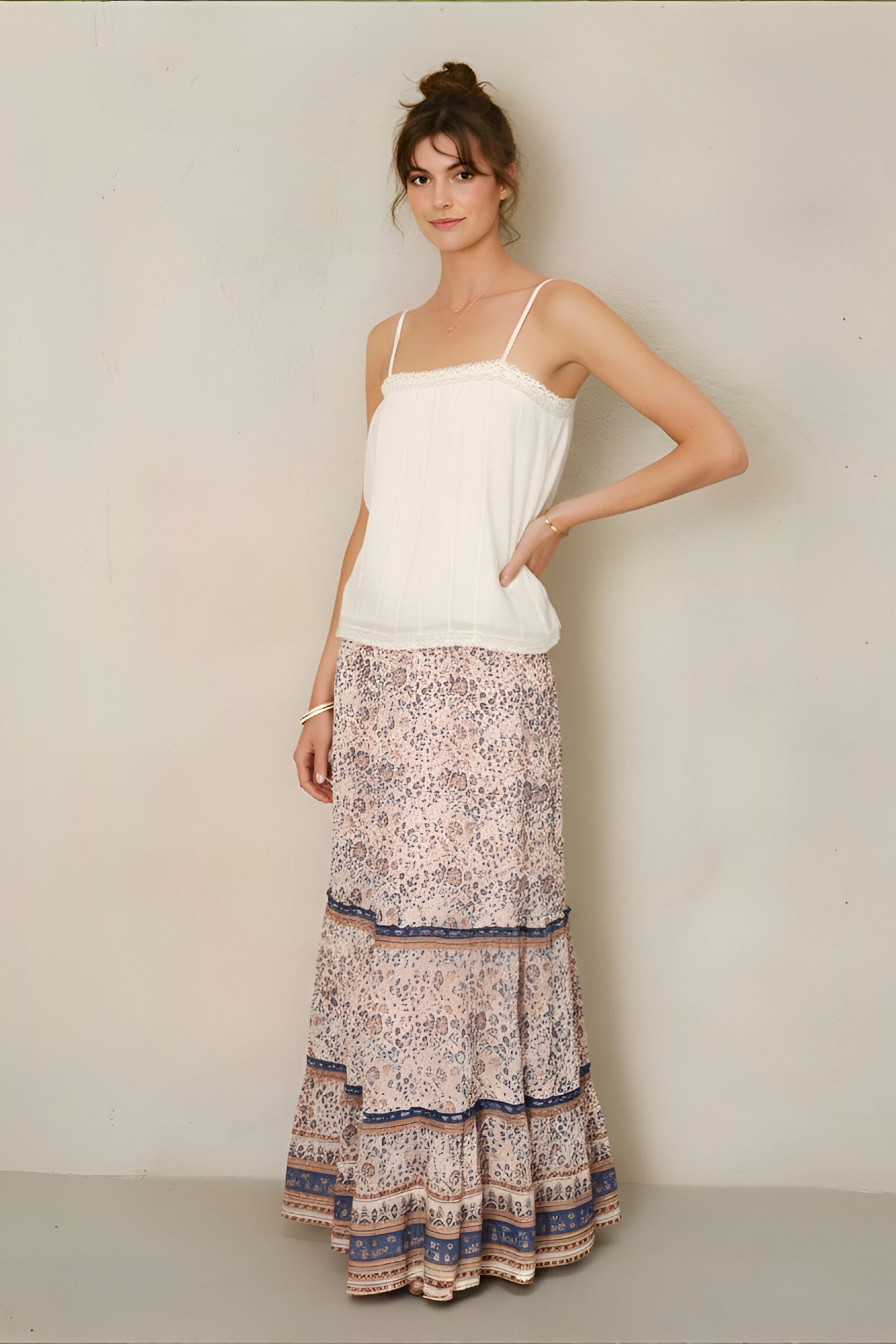 Cass Print Maxi Skirt