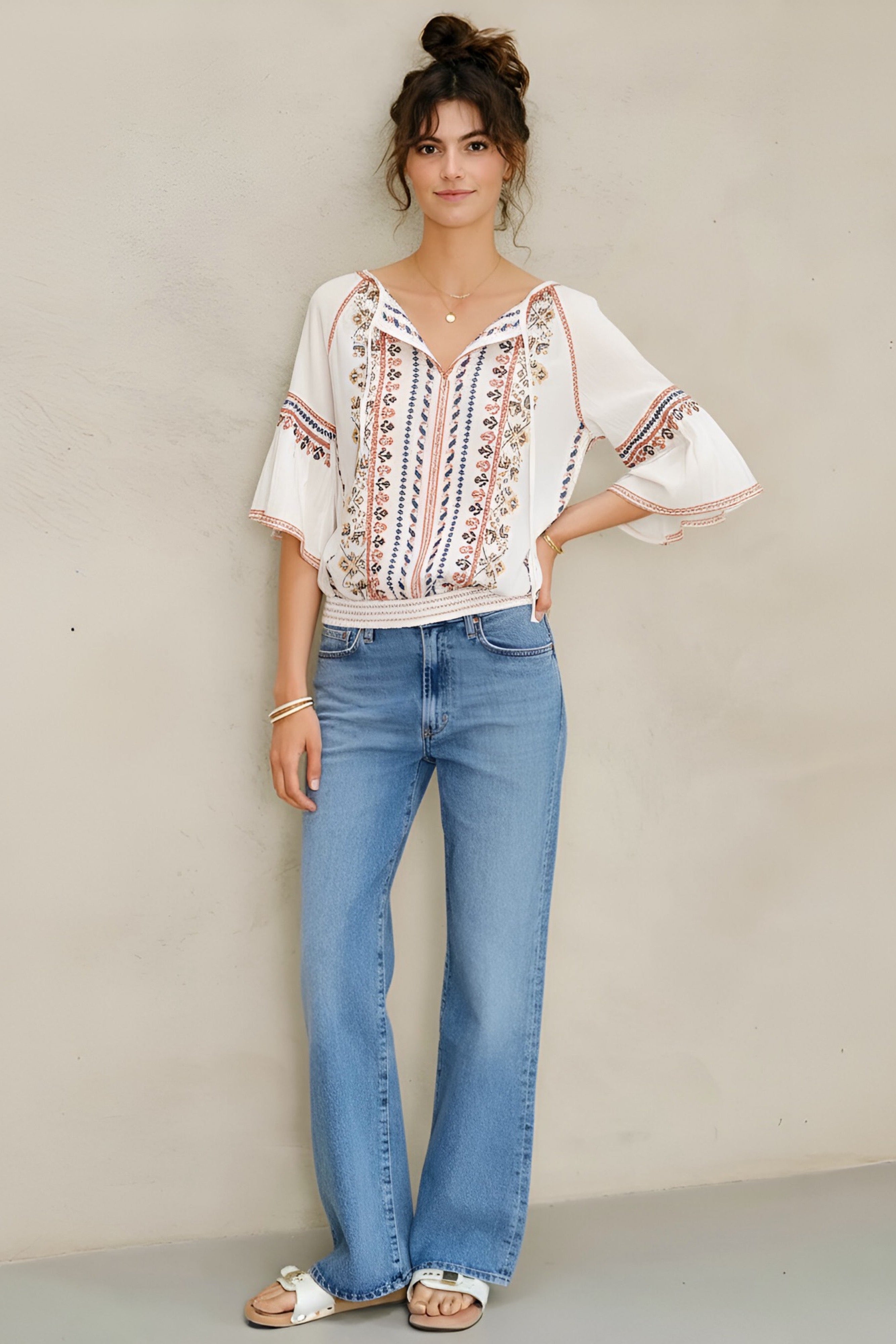 Lena Embroidered Top