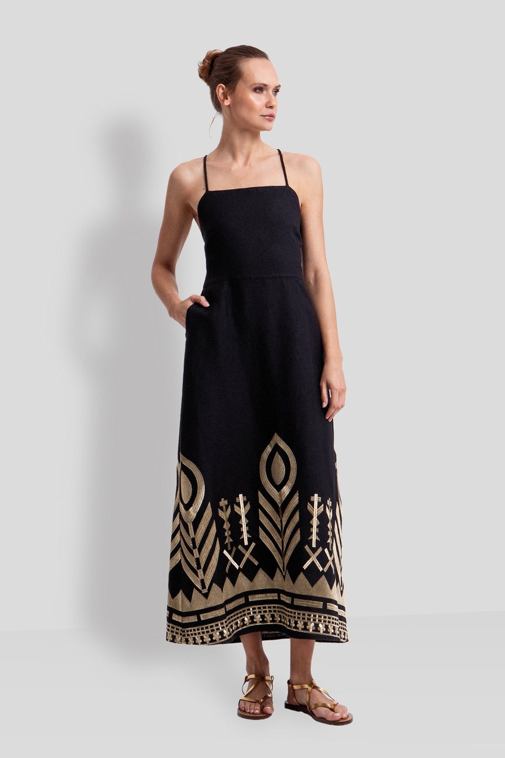 Feather Cross-Back Midi