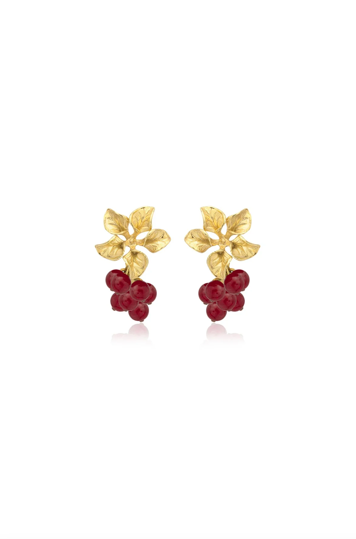 Magnolia Earrings in Red