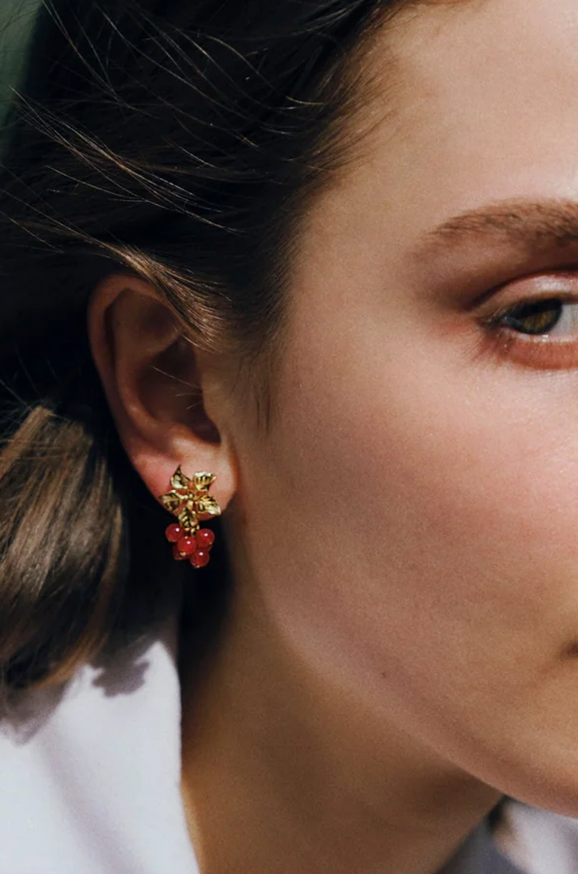 Magnolia Earrings in Red