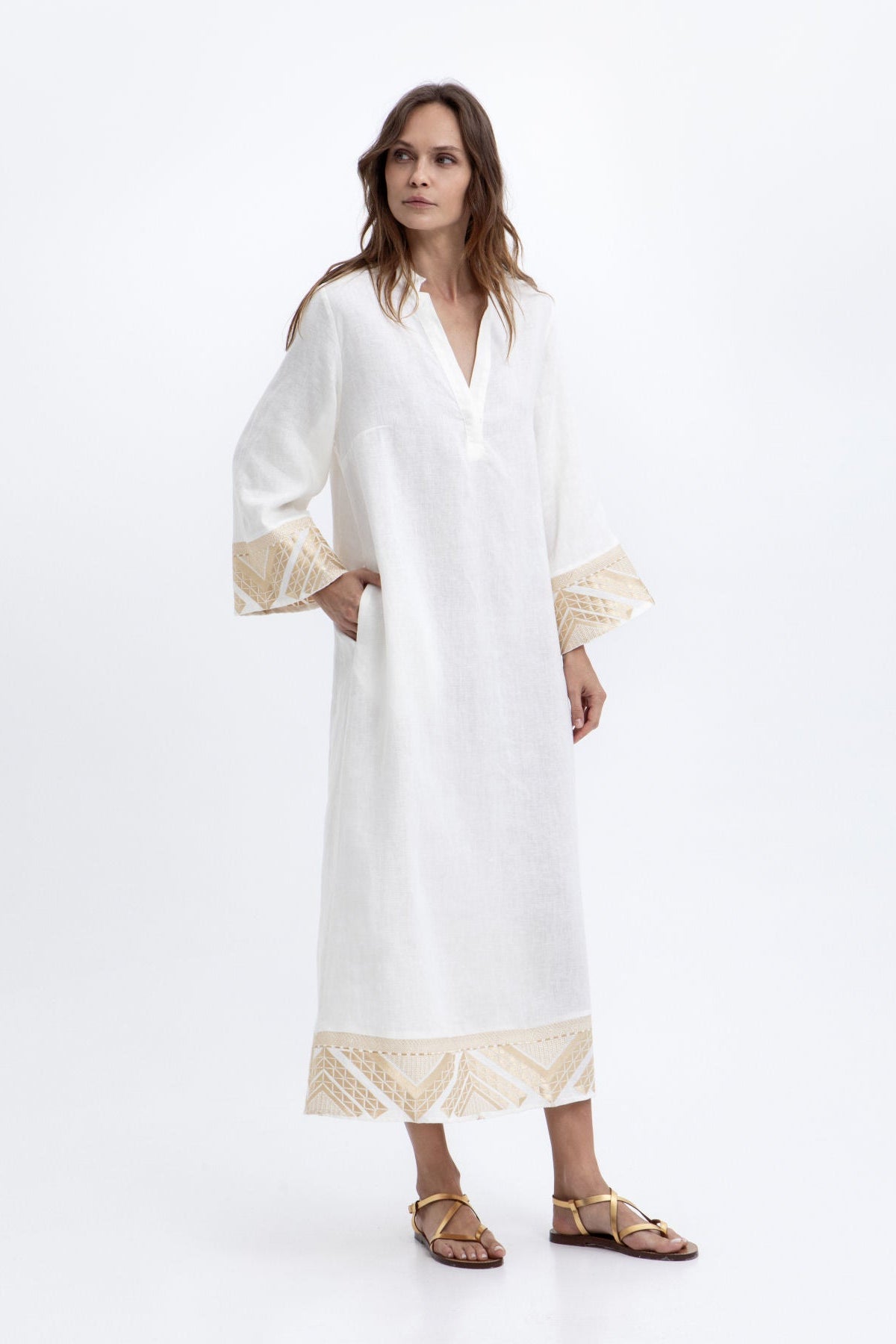 Greek Archaic Kori Maxi Pyramids Dress Greek Archaic Kori Maxi Pyramids Dress