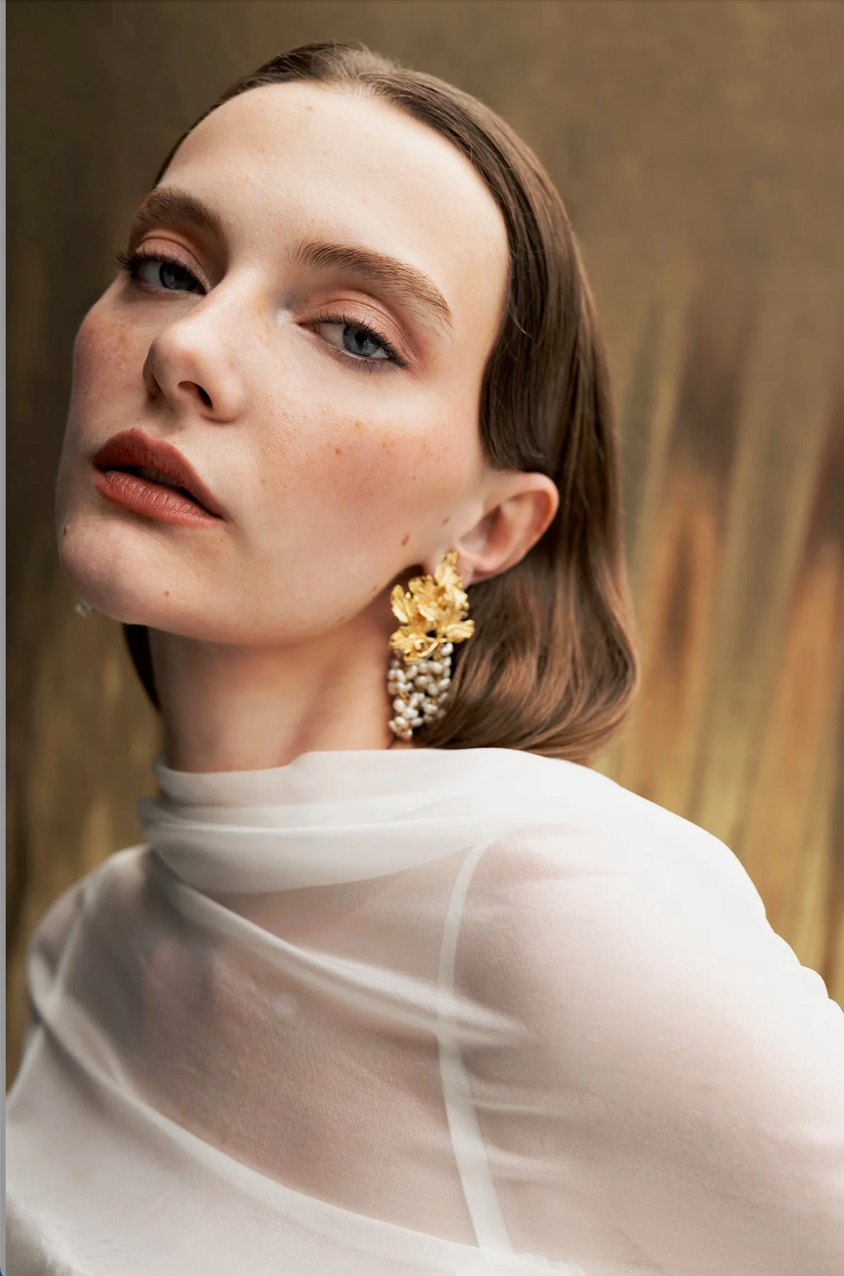 Adile Earrings in Pearl