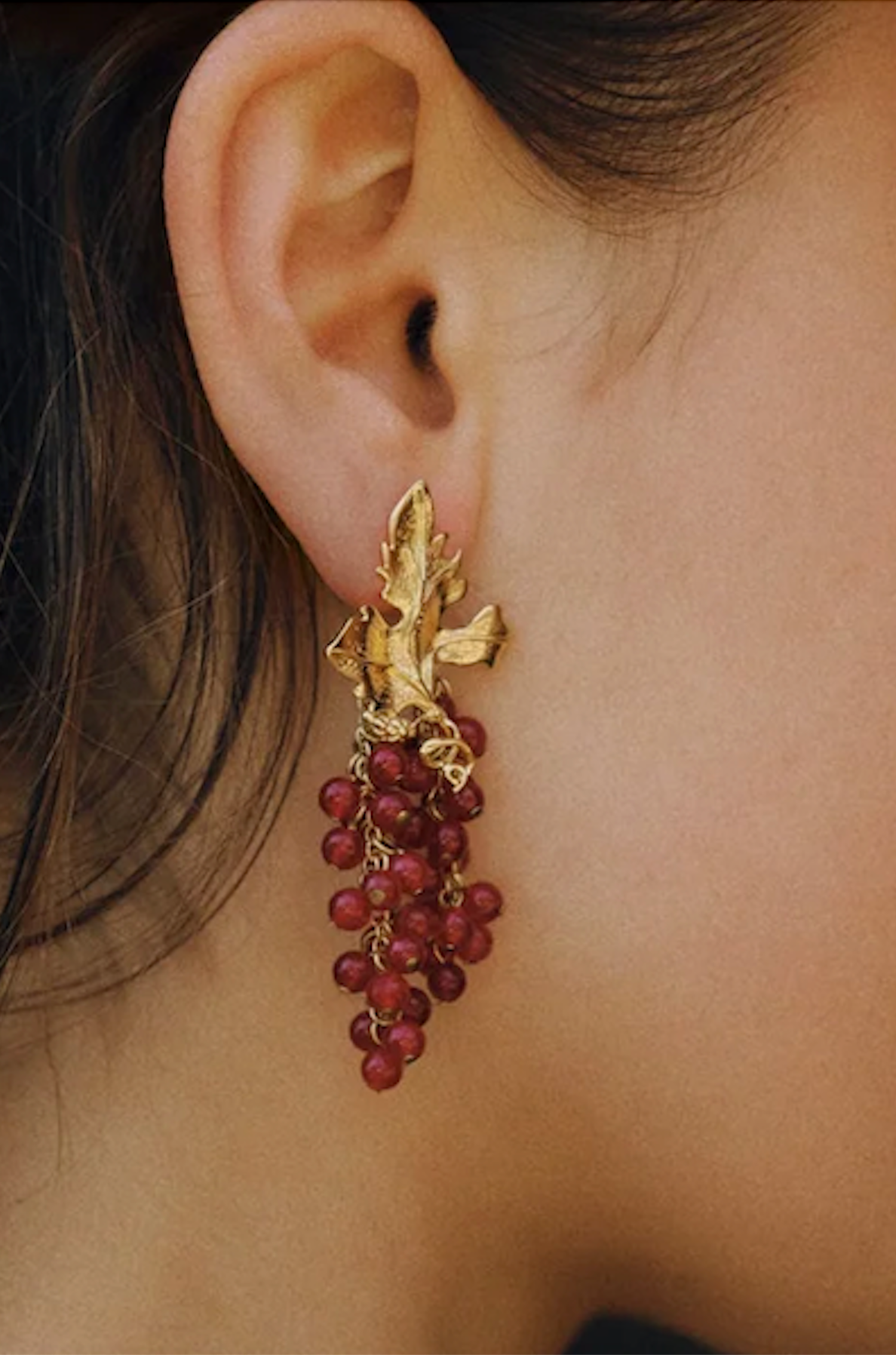 Mini Adile Earrings in Red