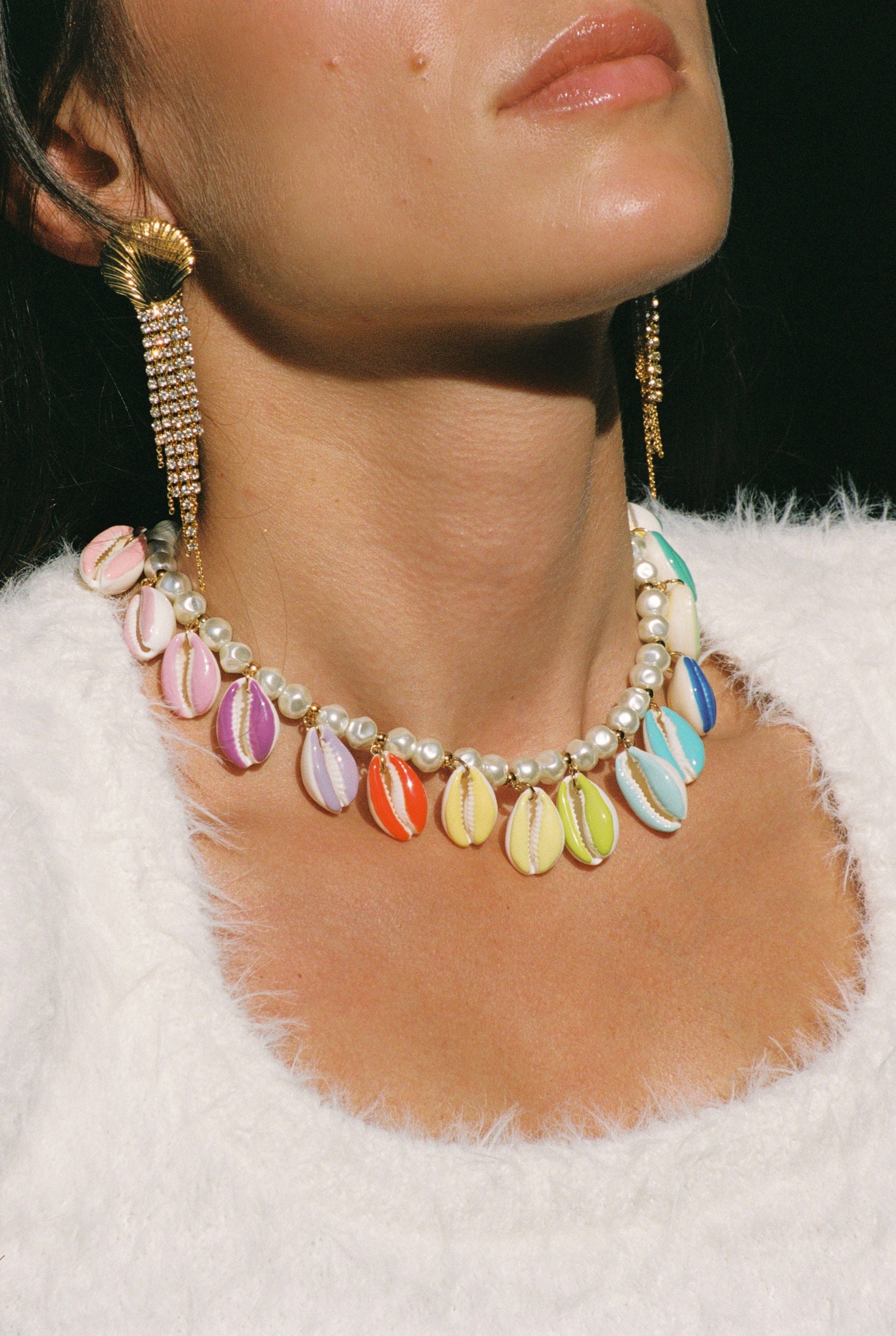 Shell Necklace in Neon