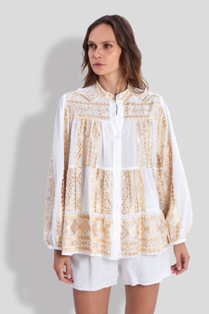 Triangle Ruffle Shirt