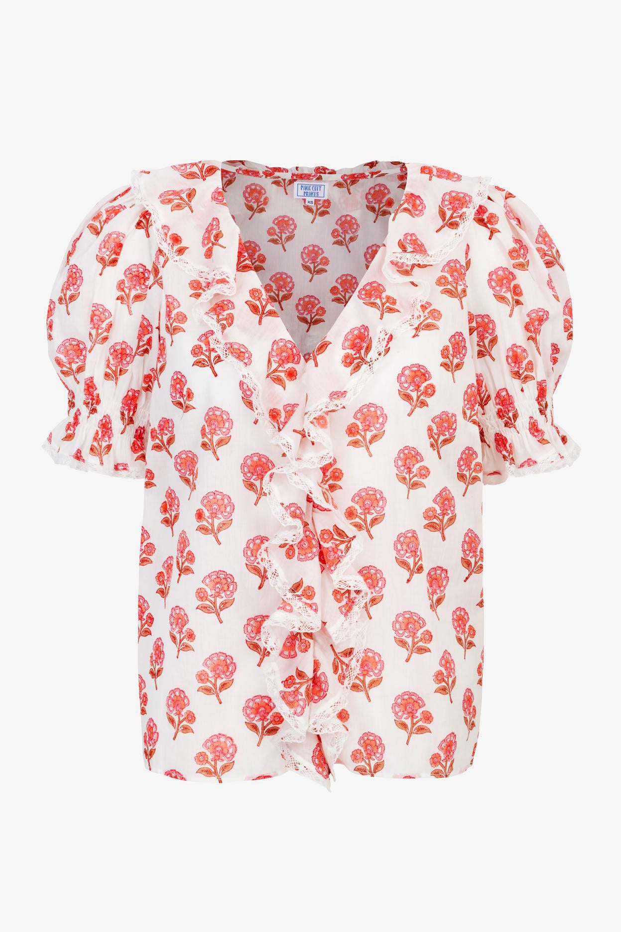 Detailed View of Pink City Print Rosie Blouse