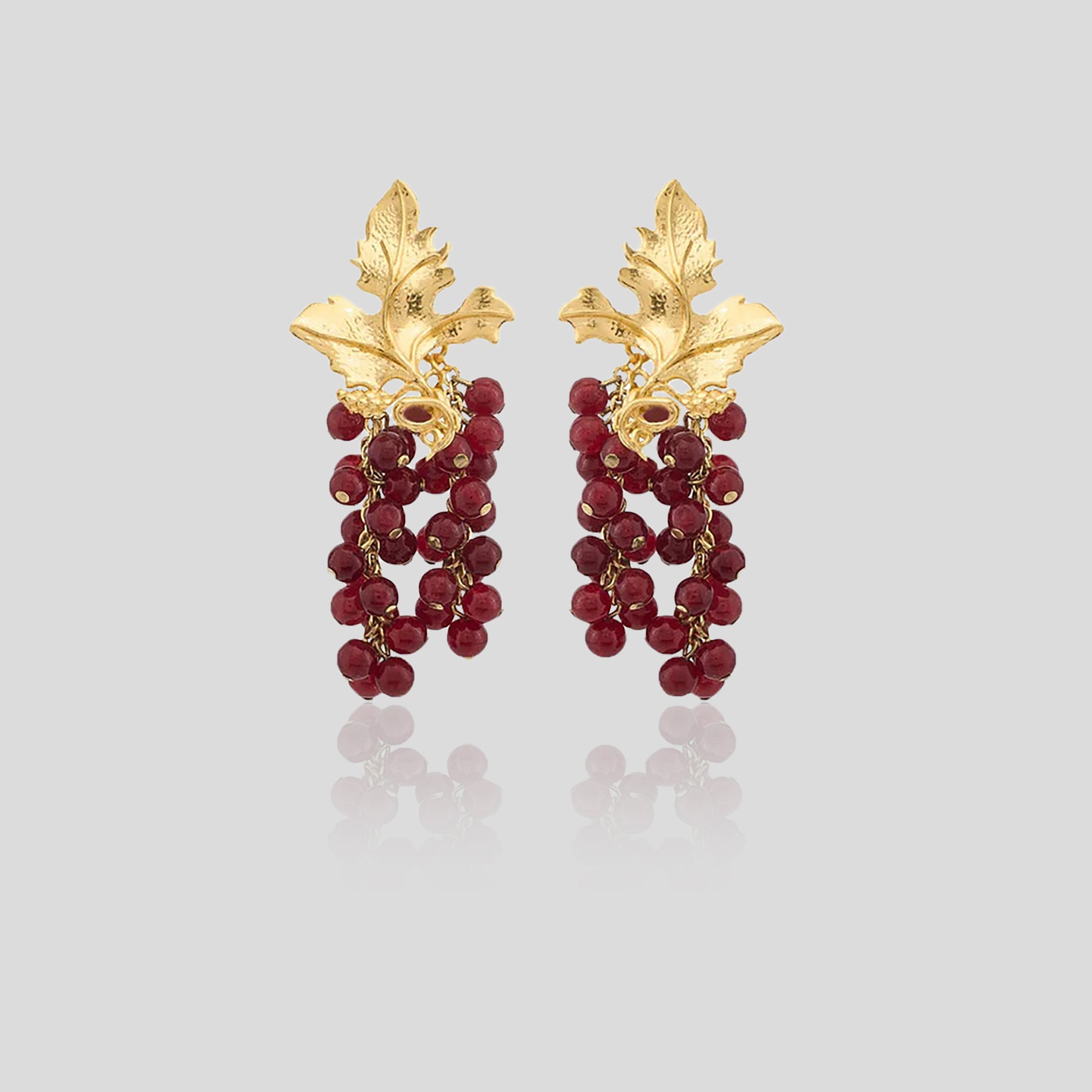 Mini Adile Earrings in Red.