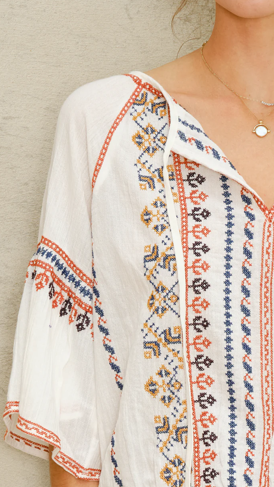 Lena Embroidered Top
