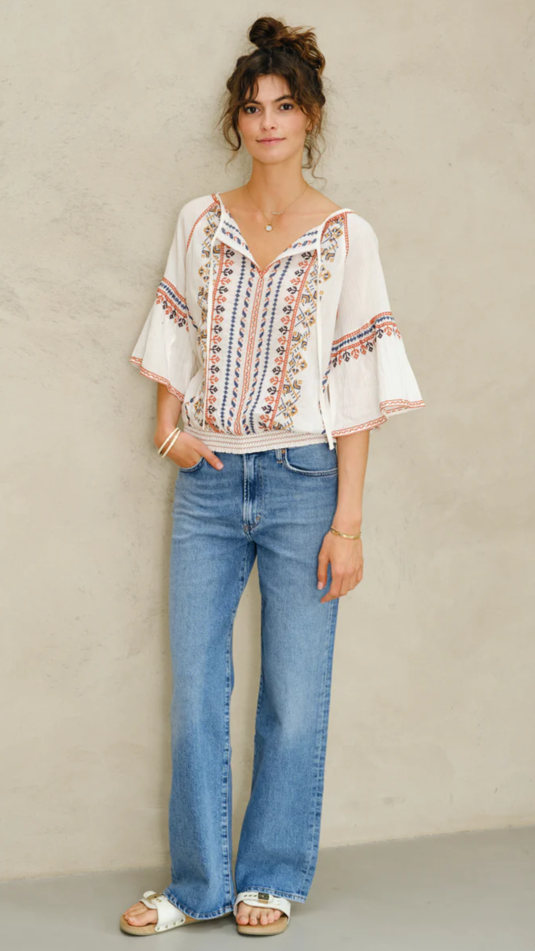 Lena Embroidered Top