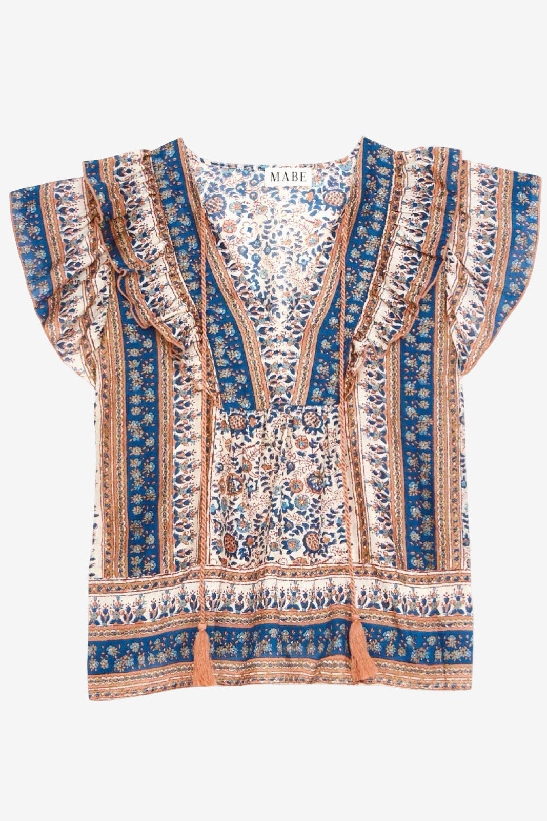 Cass Print Frill Top