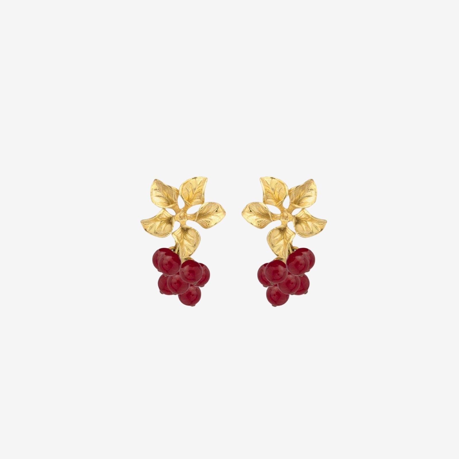 Magnolia Earrings in Red