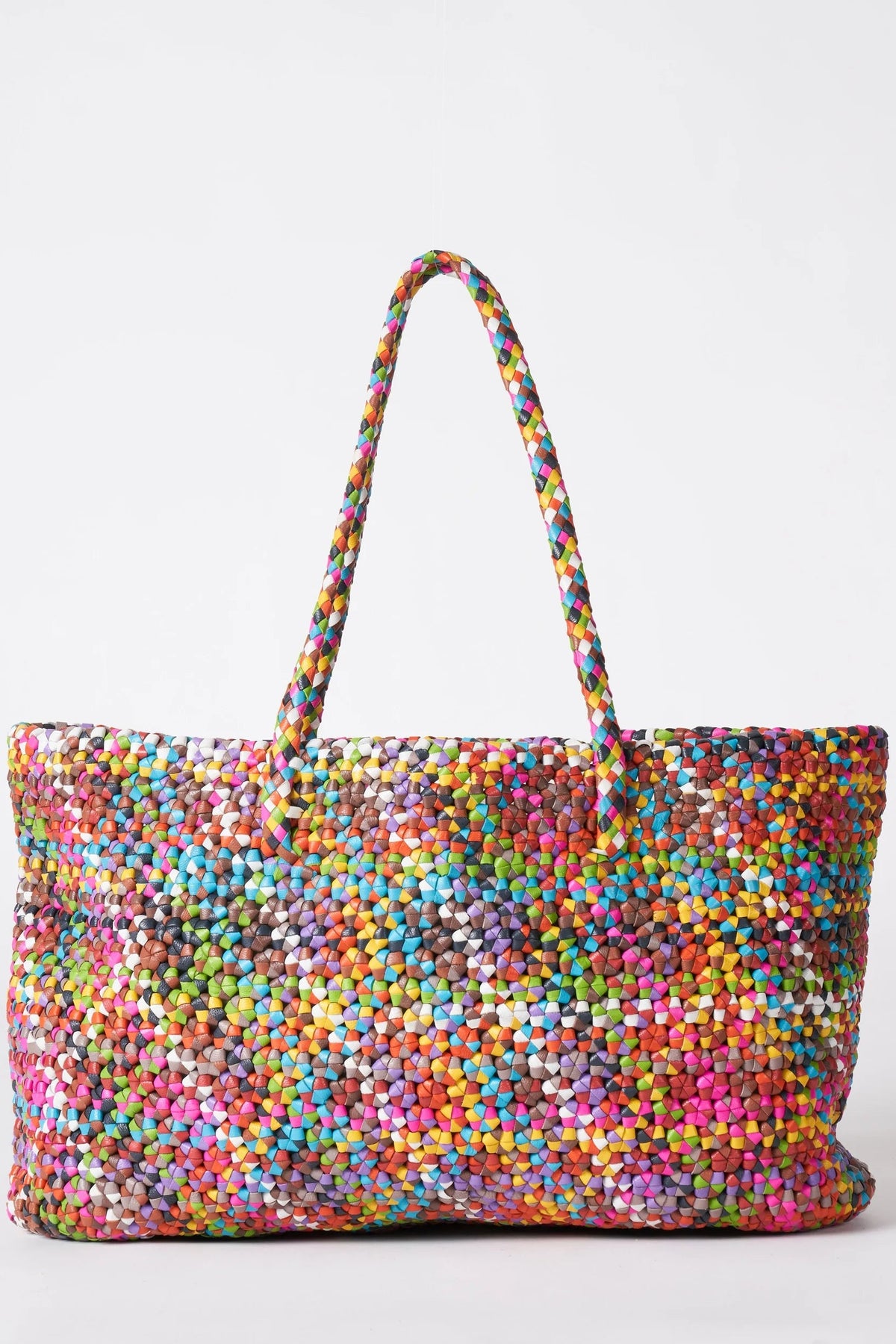 Octo Multi multicoloured leather tote displayed