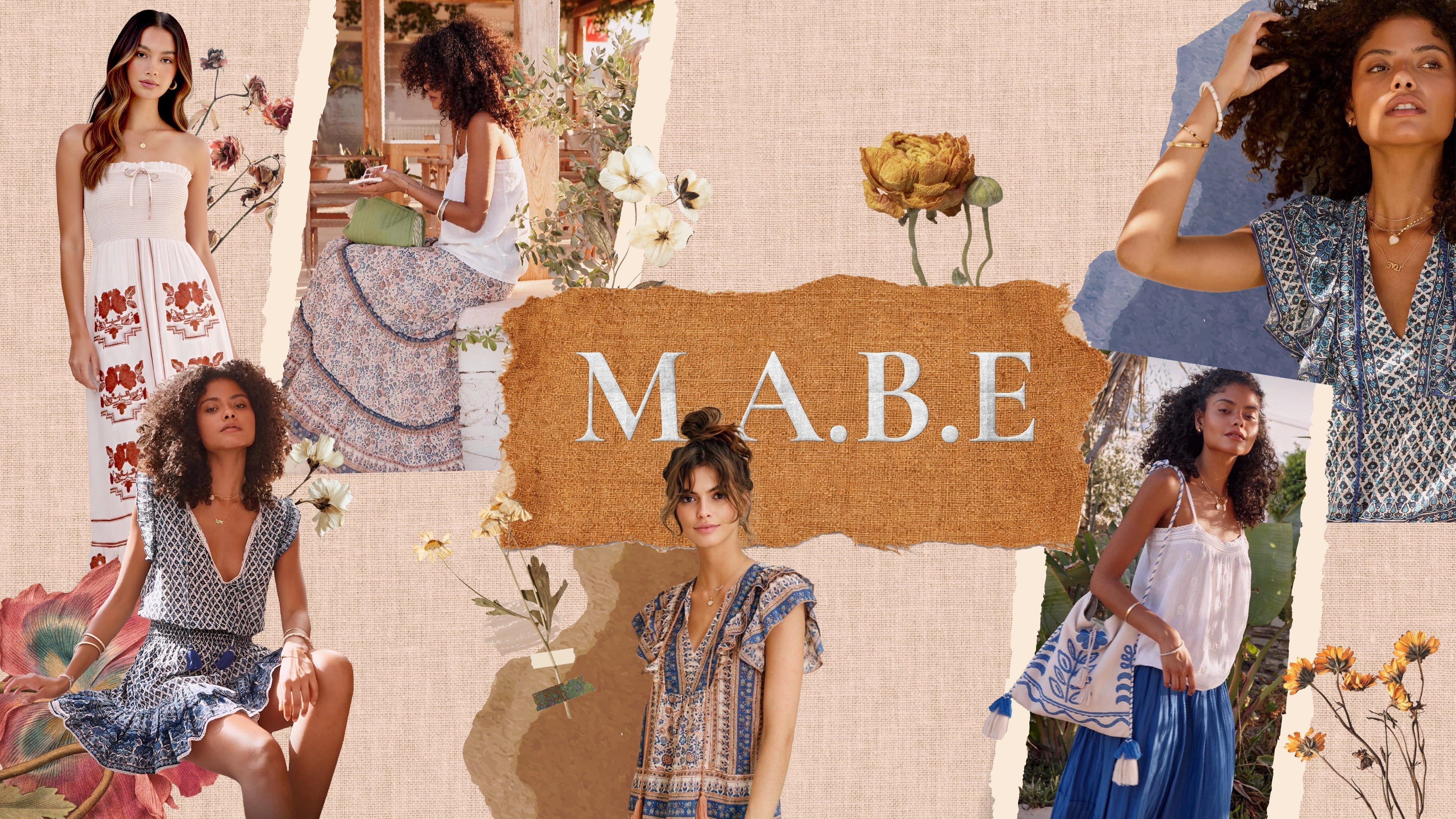 M.A.B.E boho resortwear collection with embroidered dresses,skirts and summer outfits