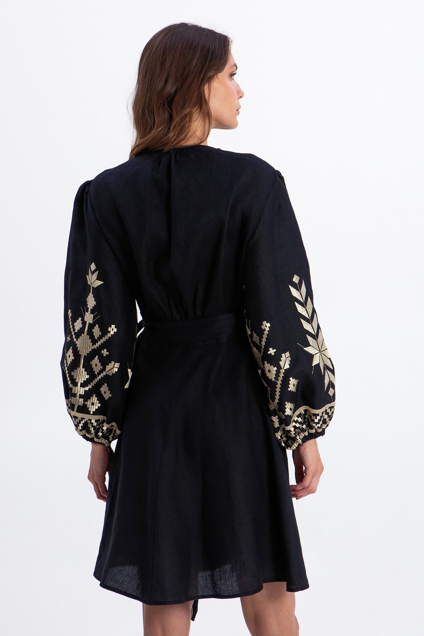 Back view of Ios Mini Wrap Dress