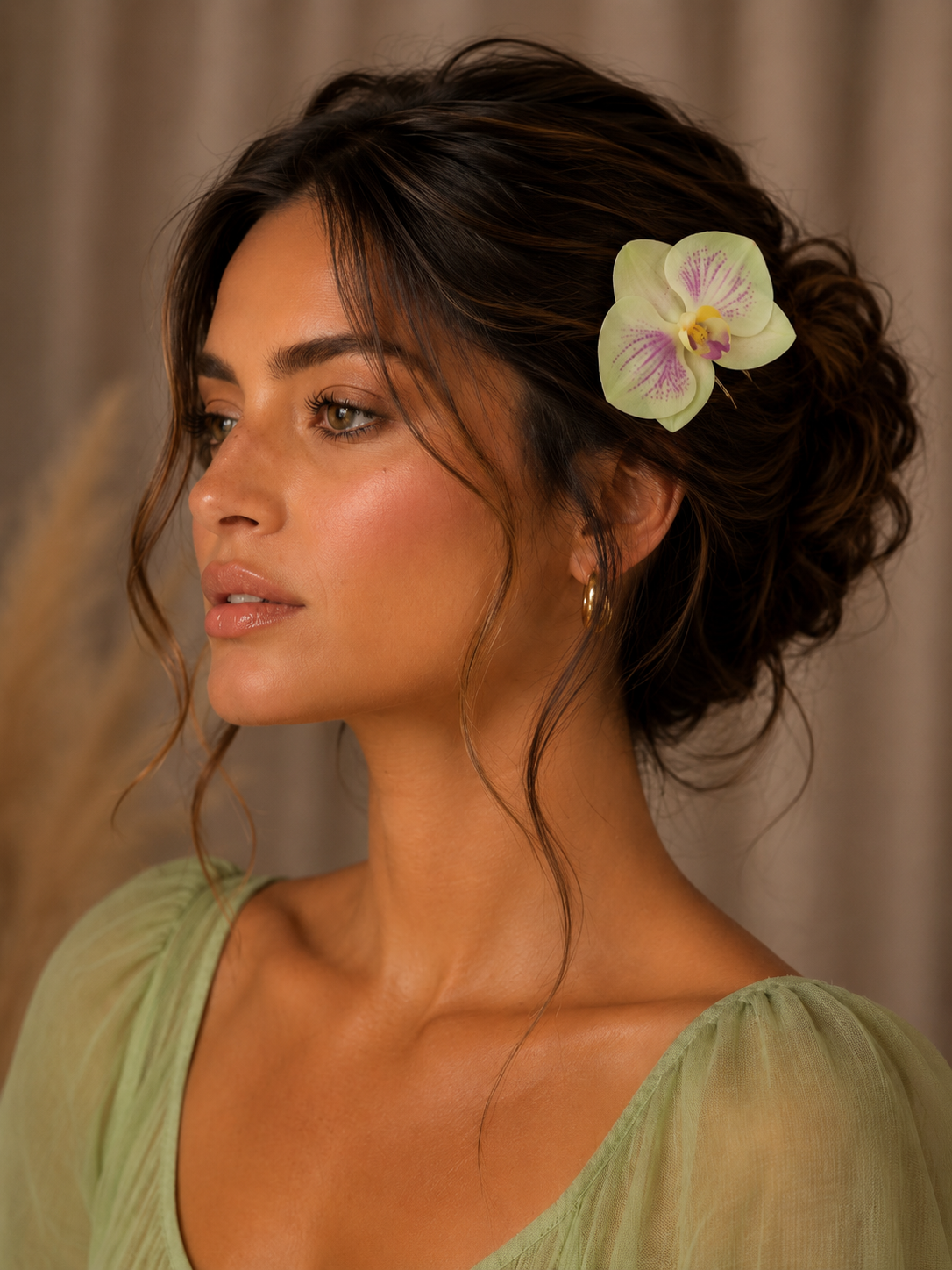 Opaline Orchid Hairpin