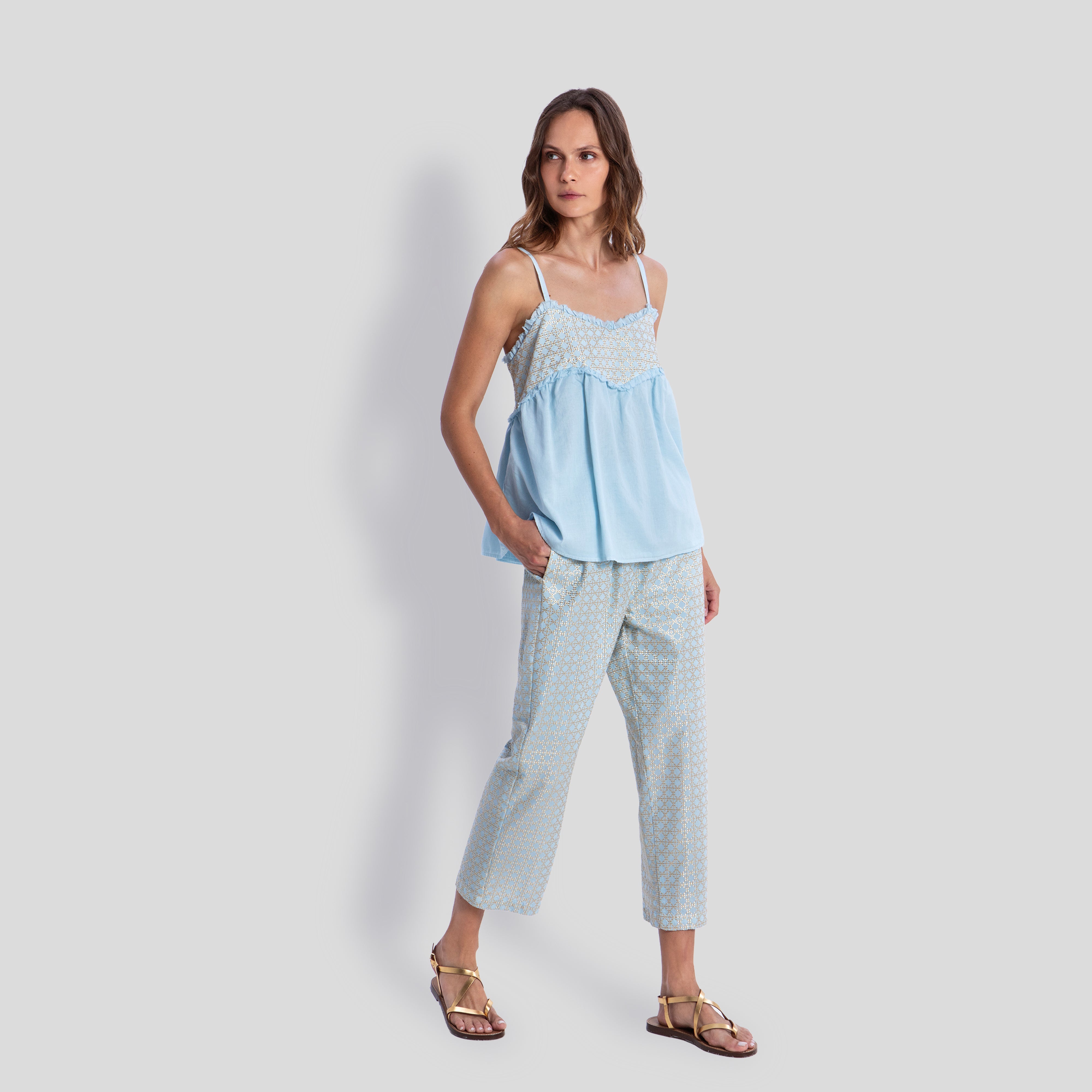 Aegean Ruffle Top.