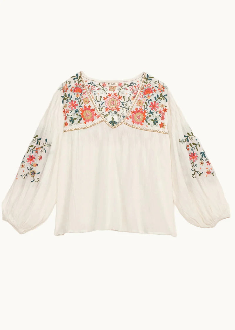 Loren Floral Embroidered Top
