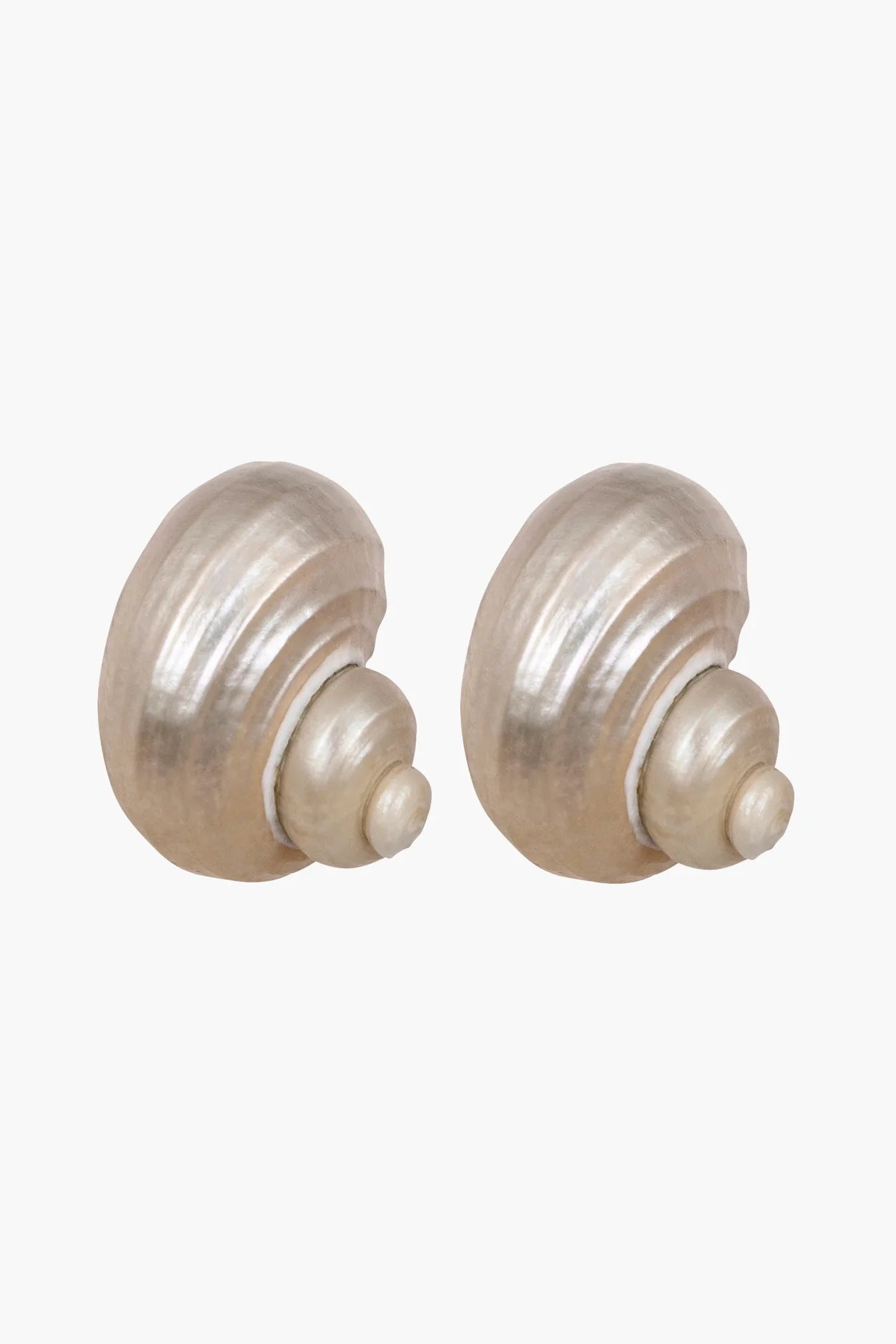 Jennifer Behr Luca Earrings handcrafted from natural ivory turbo mollusc shells.