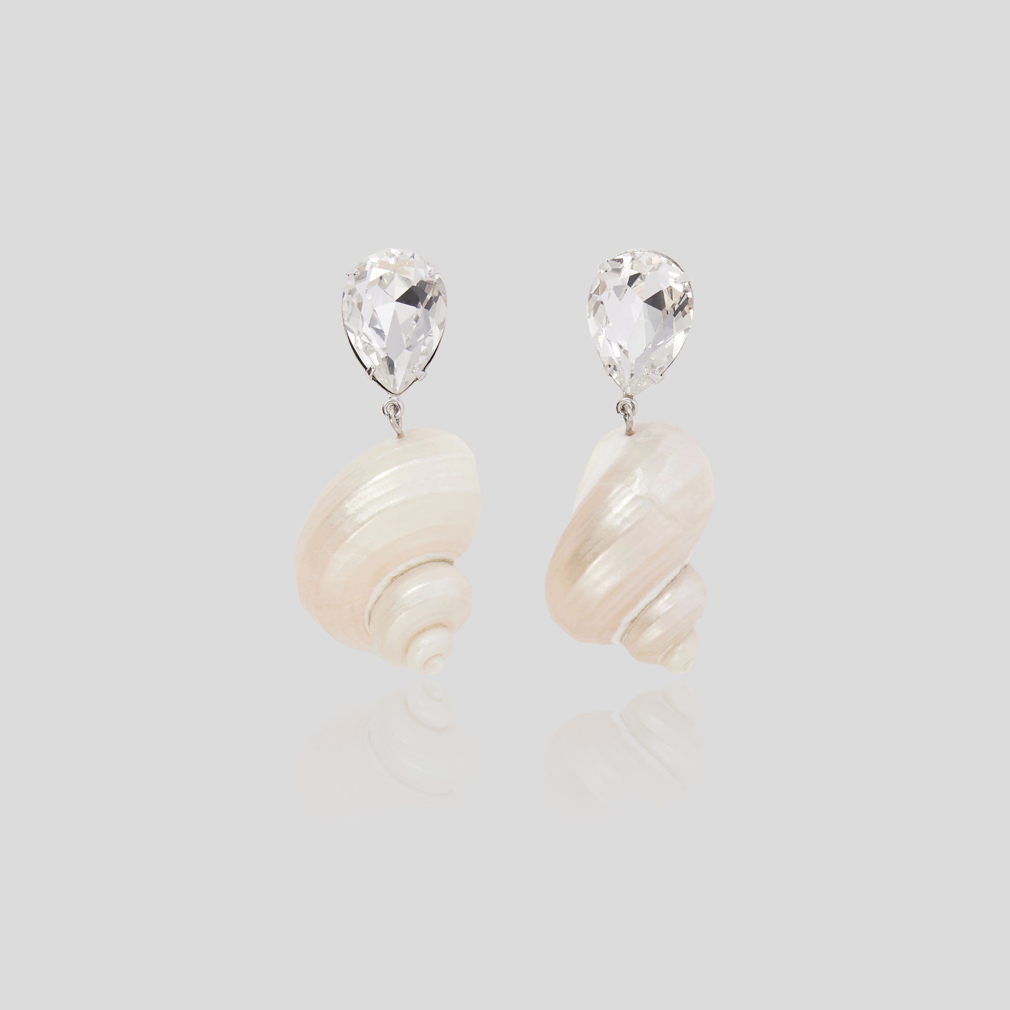 Lucius Crystal Shell Earrings.