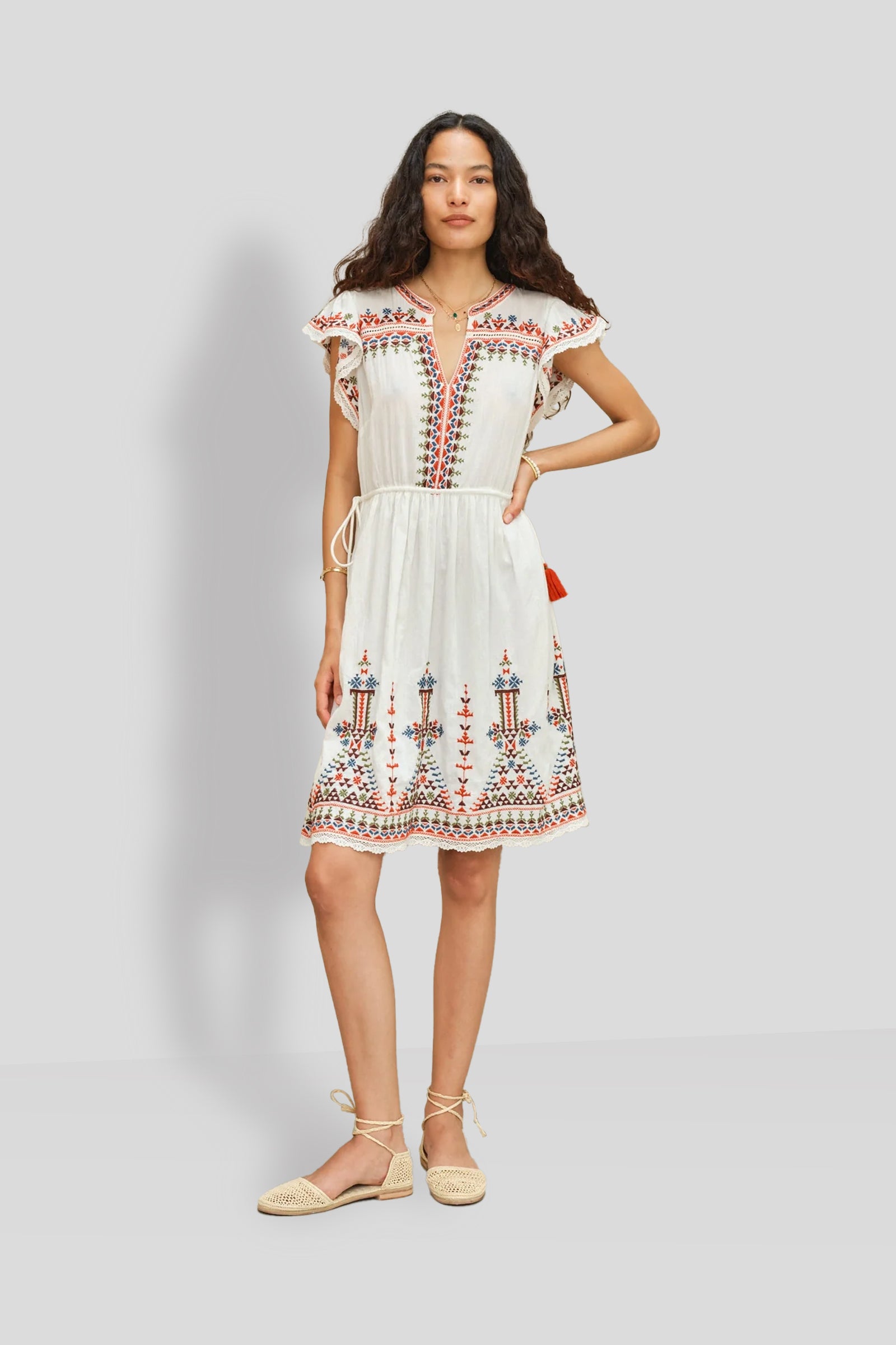 Rani Embroidered Midi Dress
