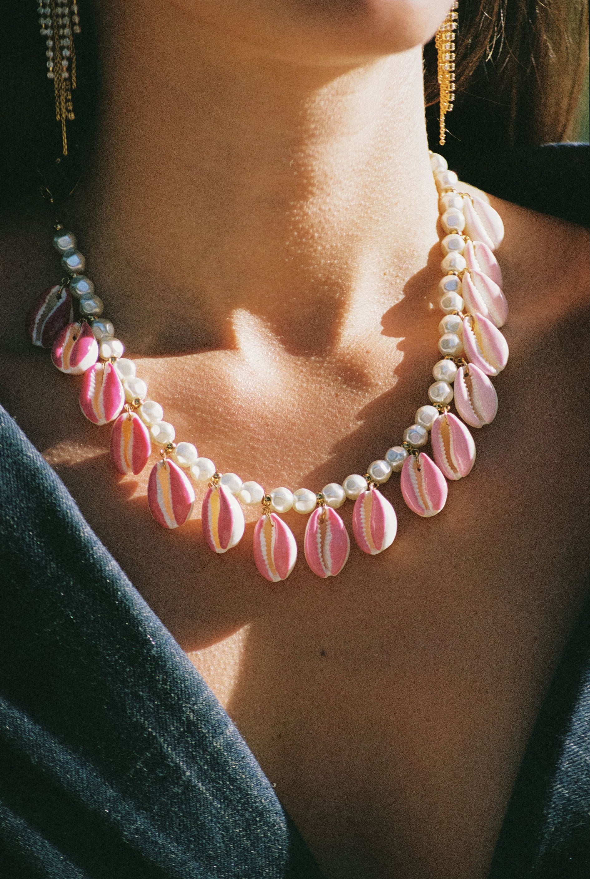Shell Necklace in Rose